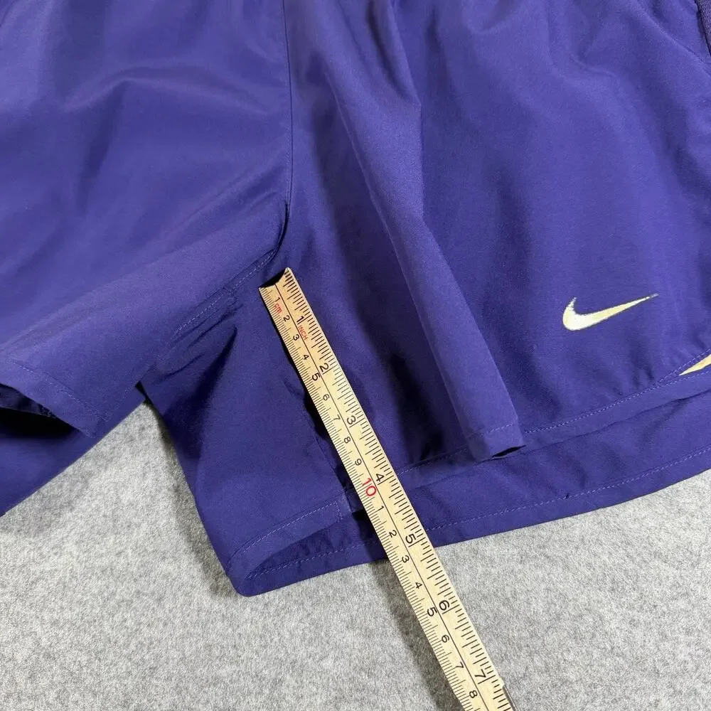 Nike Dri-Fit Running Shorts Womens M Purple Washington Huskies Logo Liner T&FXC